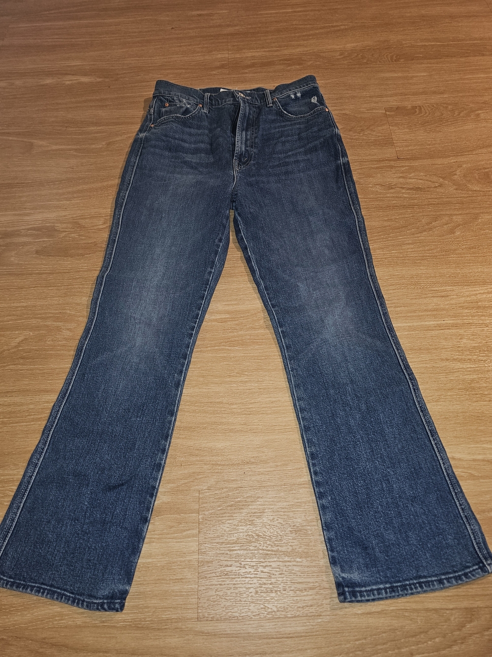 MOTHER Women's Dark Blue High Waisted Jeans